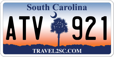 SC license plate ATV921