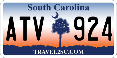SC license plate ATV924
