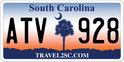 SC license plate ATV928
