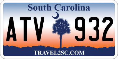 SC license plate ATV932