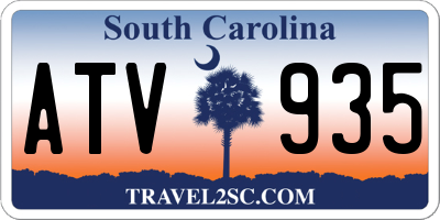 SC license plate ATV935