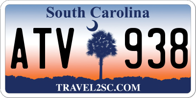 SC license plate ATV938