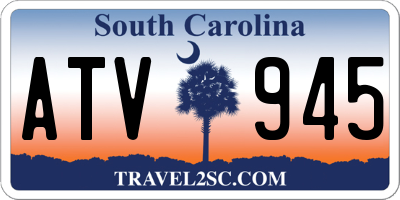 SC license plate ATV945