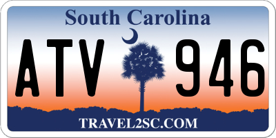 SC license plate ATV946
