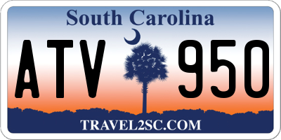 SC license plate ATV950
