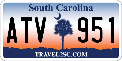 SC license plate ATV951