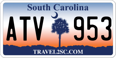 SC license plate ATV953