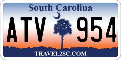 SC license plate ATV954