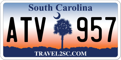 SC license plate ATV957