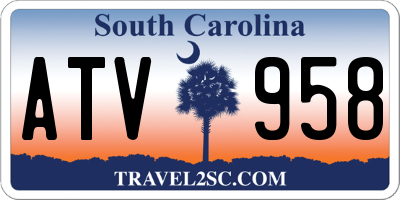 SC license plate ATV958