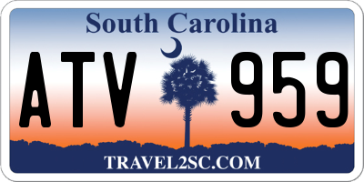 SC license plate ATV959