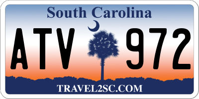 SC license plate ATV972
