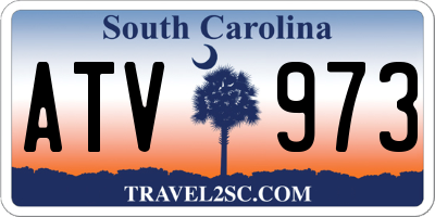 SC license plate ATV973