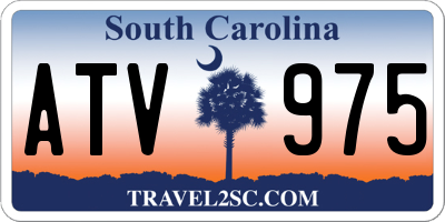 SC license plate ATV975