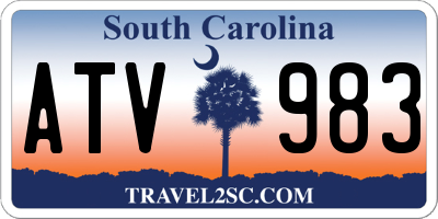 SC license plate ATV983