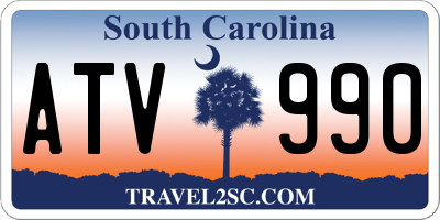 SC license plate ATV990