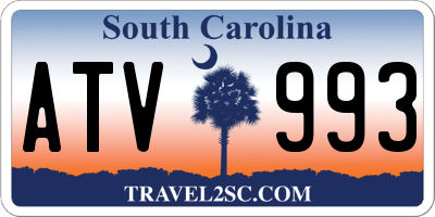 SC license plate ATV993