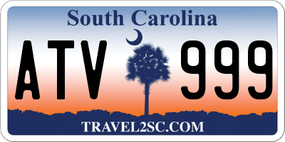 SC license plate ATV999
