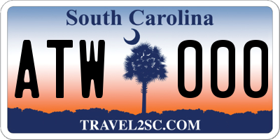 SC license plate ATW000