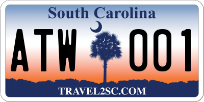 SC license plate ATW001