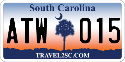 SC license plate ATW015