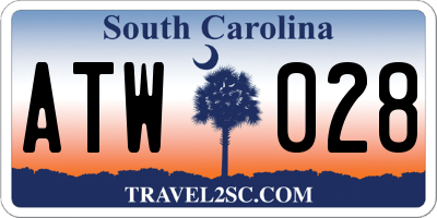 SC license plate ATW028