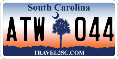 SC license plate ATW044