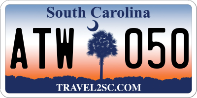 SC license plate ATW050