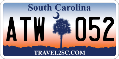SC license plate ATW052