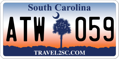 SC license plate ATW059