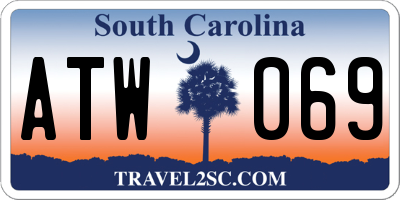 SC license plate ATW069