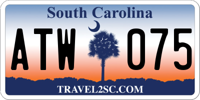 SC license plate ATW075