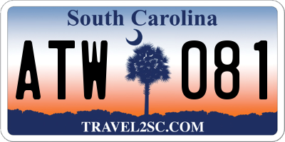 SC license plate ATW081