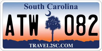 SC license plate ATW082
