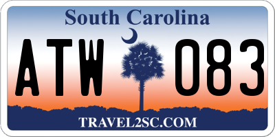 SC license plate ATW083