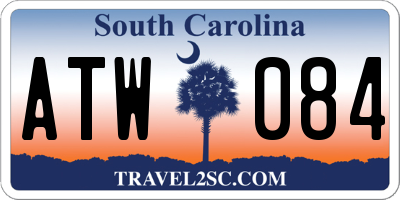 SC license plate ATW084