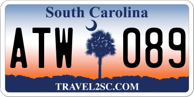 SC license plate ATW089