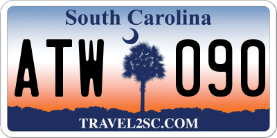 SC license plate ATW090