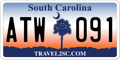 SC license plate ATW091