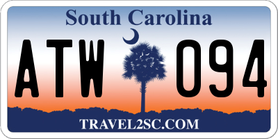 SC license plate ATW094
