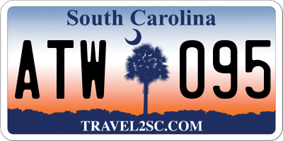 SC license plate ATW095