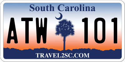 SC license plate ATW101