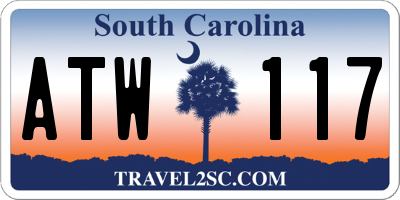 SC license plate ATW117