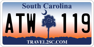 SC license plate ATW119
