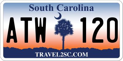 SC license plate ATW120
