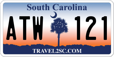 SC license plate ATW121