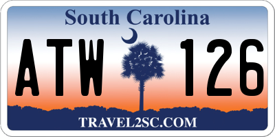 SC license plate ATW126