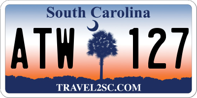 SC license plate ATW127