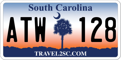SC license plate ATW128