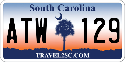SC license plate ATW129
